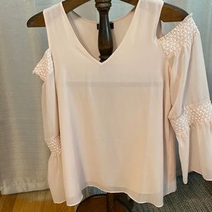 DKNY Cold Shoulder chiffon blouse